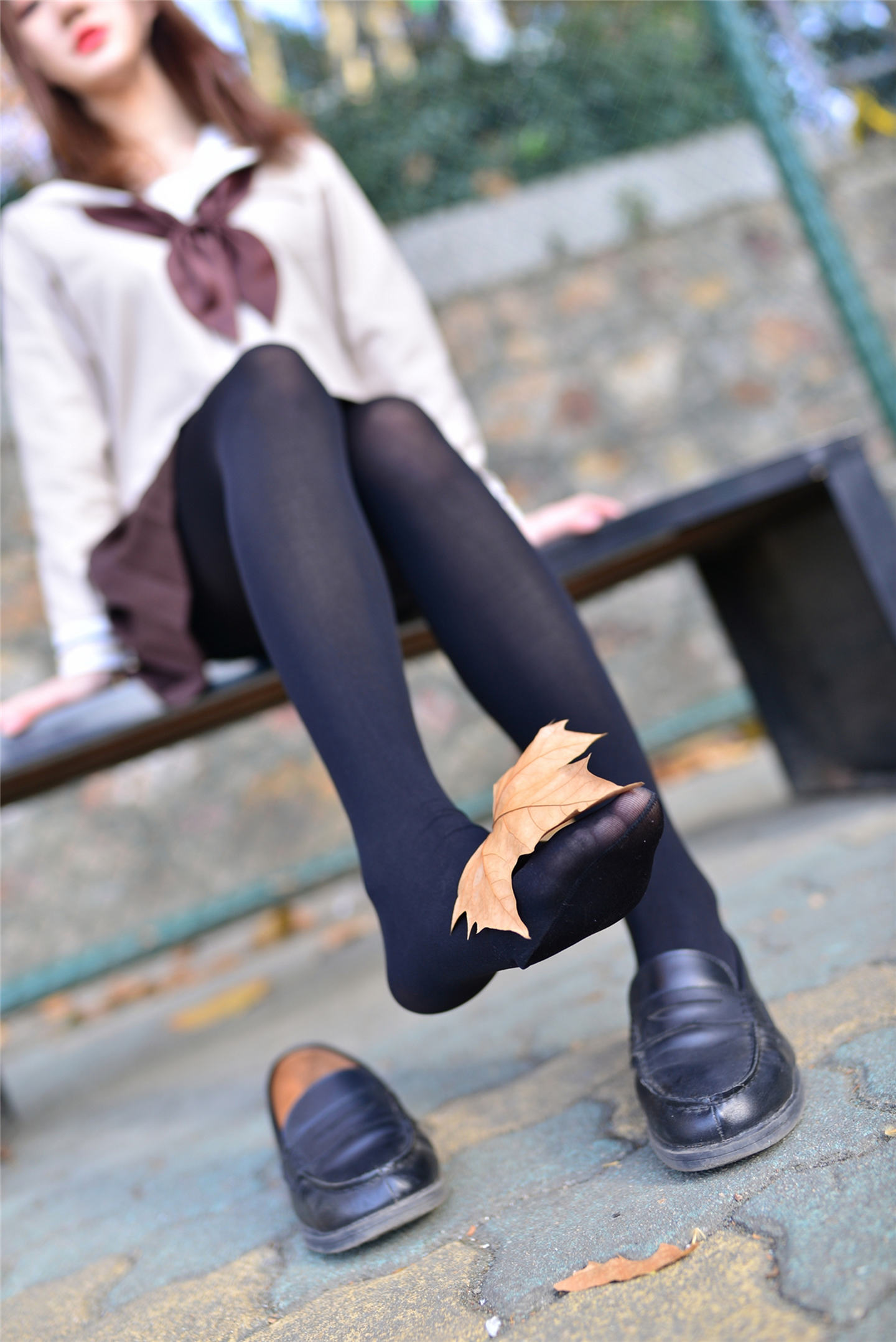 风之领域 NO.161 校园里的黑丝学妹