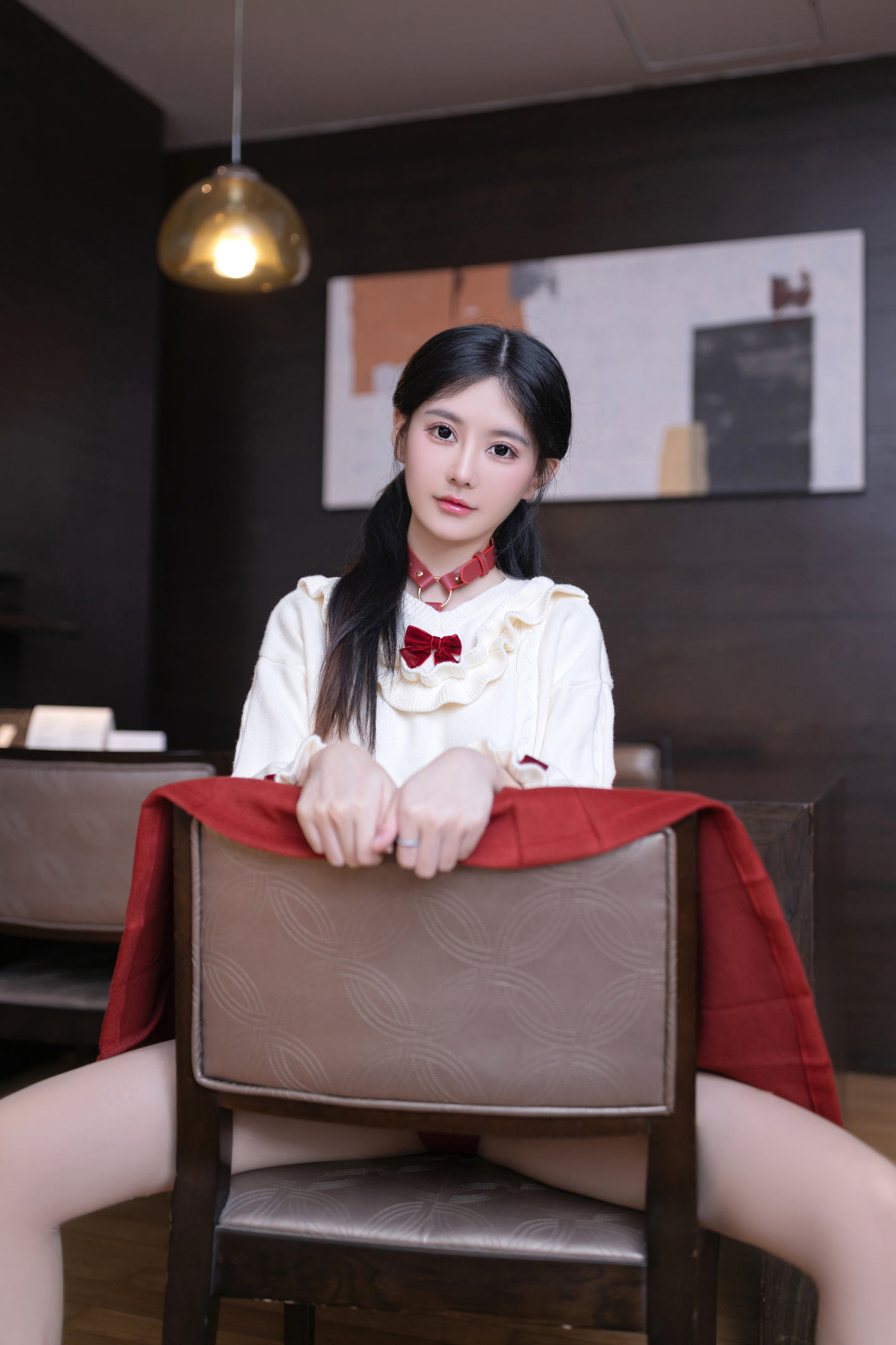 谢小蒽 NO.025 内购无水印 新年特写 红色束缚 [58P]