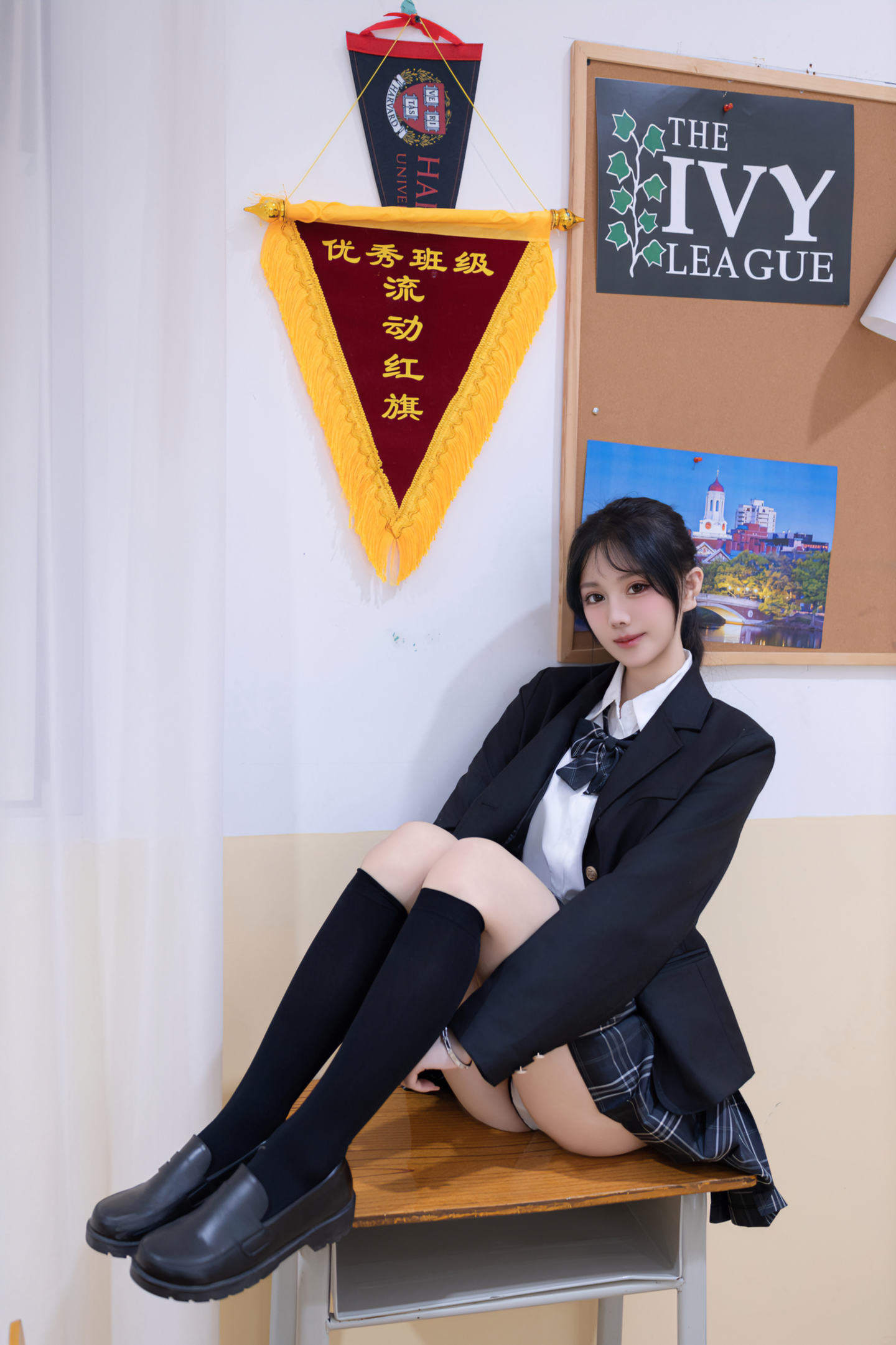 谢小蒽 NO.046 内购无水印 8058 教室调教 [100P]