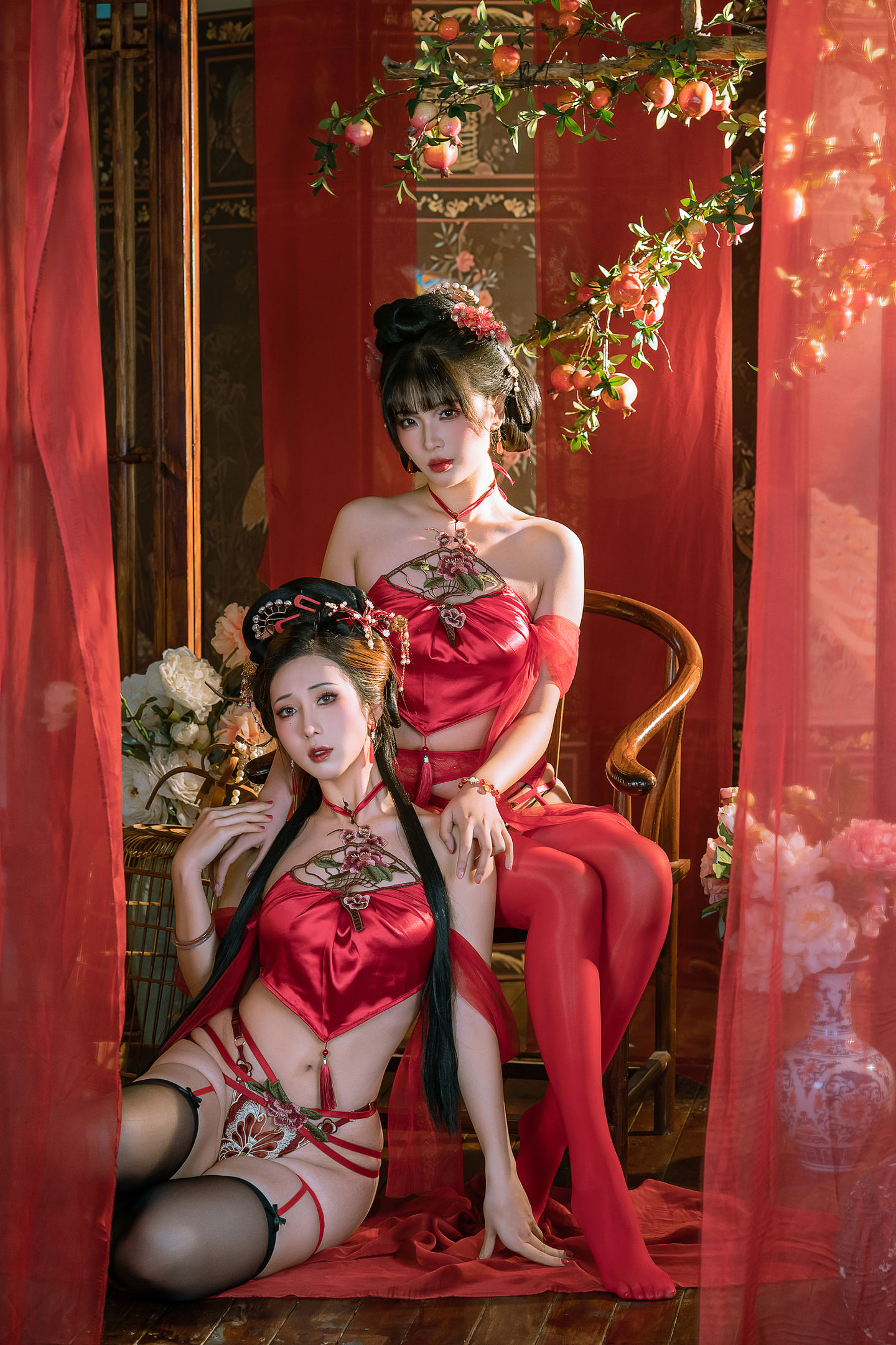 云溪溪 NO.092 奶桃桃&轩萧学姐 情趣肚兜 1V